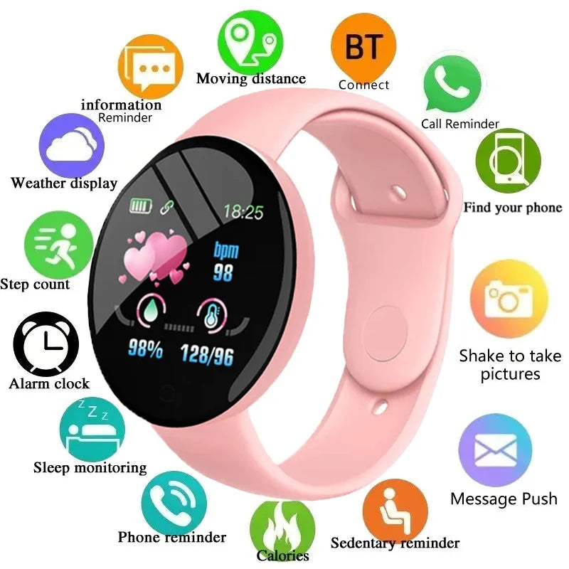 2025 New D18 Multifunctional Smart Watch Men & Women Bluetooth Connected Phone Music Fitness Sports Bracelet Sleep Monitor watch
