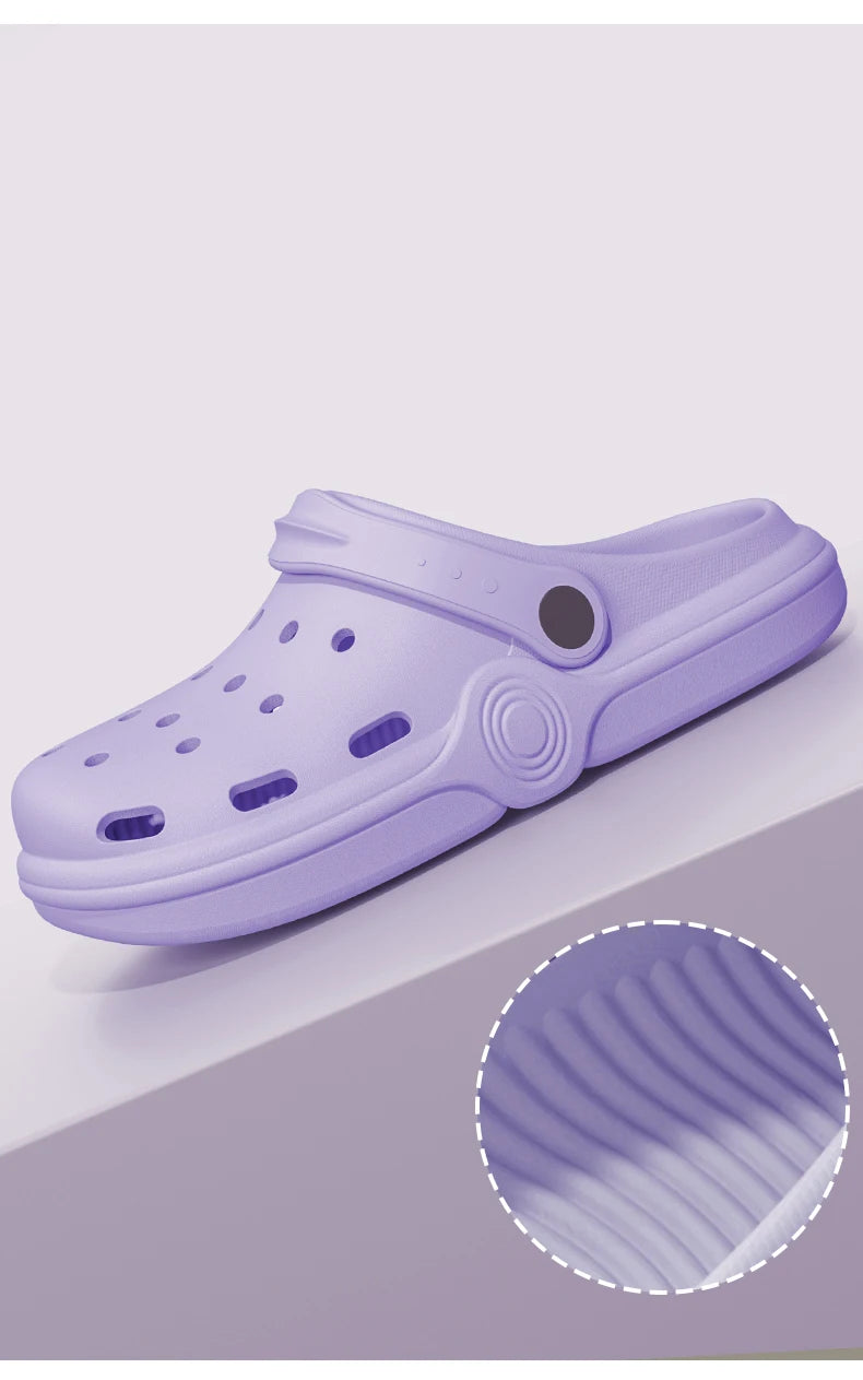 Dongdong Shoes Women's New Trendy Summer Thick Sole Increase Anti Slip Fashion Work Beach Baotou Slippery Sandals