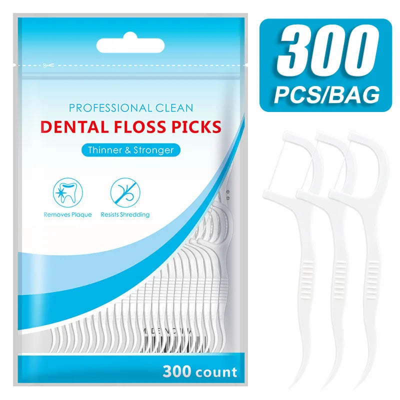 150/300pcs Dental Floss Picks Toothpicks With Thread fil dentairehilo dental flosser Tooth Threads Teeth Cleaning Oral health