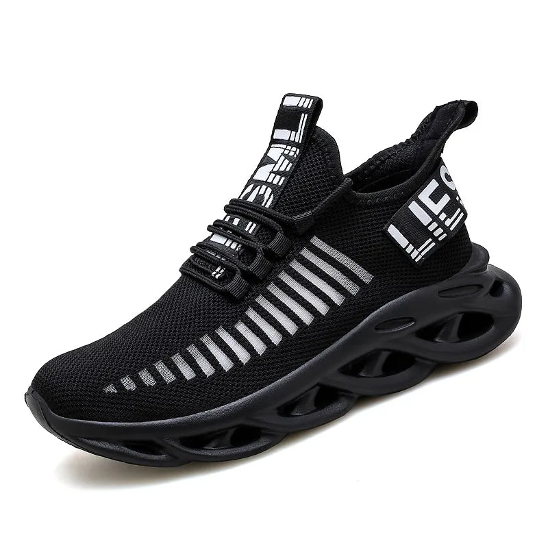 YRZL Men Shoes Comfortable Casual White Sneakers Breathable Platform Running Shoes for Men Mesh Tenis Sport Shoes for Men