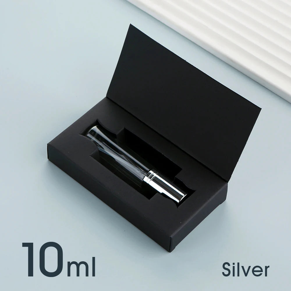 50個5毫升10毫升香水噴霧瓶帶包裝可再填充噴頭香水瓶鋁製迷你噴霧瓶