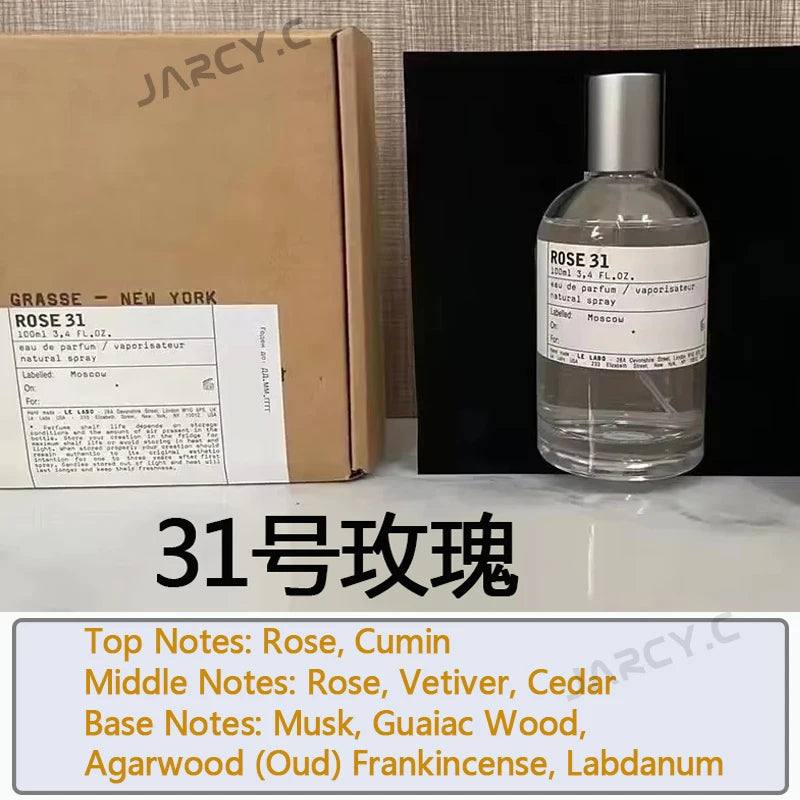 100ml品牌香水No.33 No.13 No.31實驗室香水持久留香女士日常旅行工作