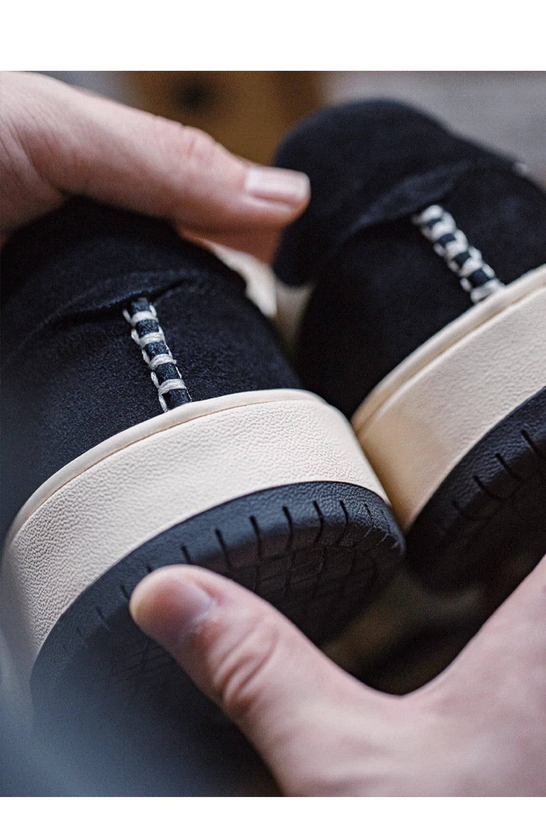 Maden New Casual Low-Top Black and White Spliced Sneakers Men's Versatile Sports Shoes for Autumn Lace-up Skateboarding Shoes