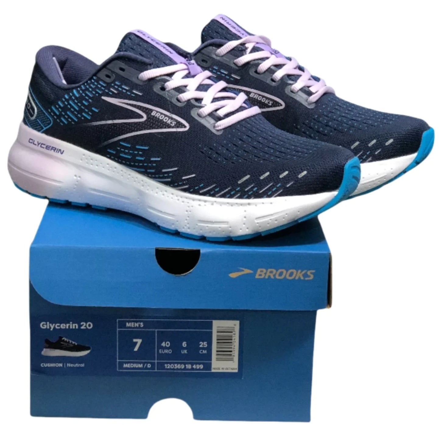 Brooks Men's Glycerin 20 Neutral Offers A Breathable Upper And Luxurious Cushioning For Comfort