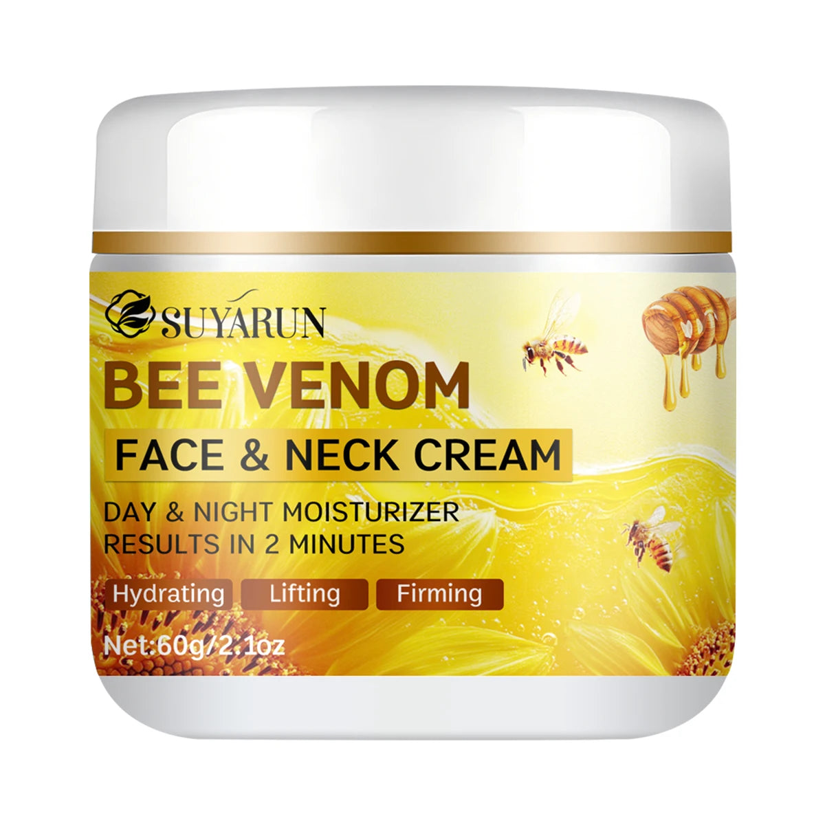 SUYARUN Bee Venom Collagen Anti-Aging Face Cream | Firming Lifting Moisturizer | Wrinkle Reduction | 24H Hydration.