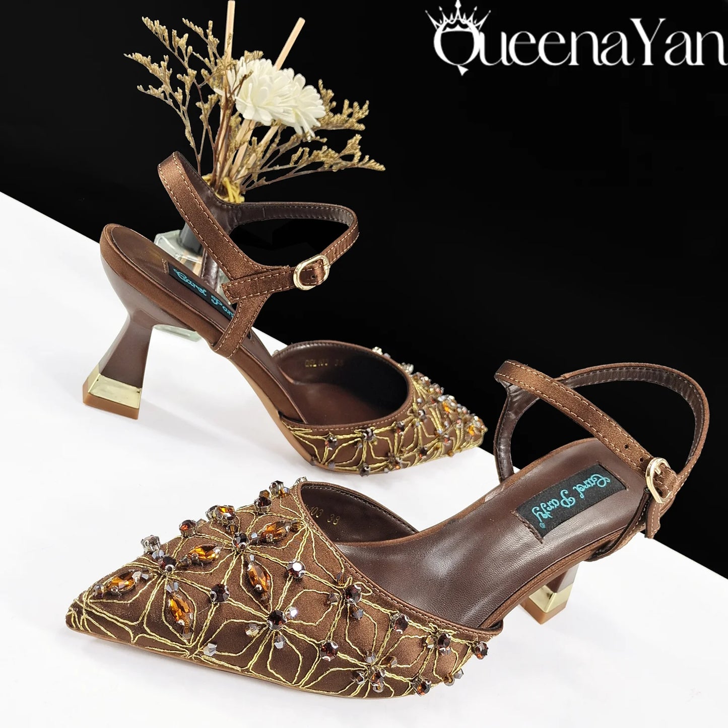 Festive Elegance:Spot Goods High Quality Women's Pumps Fashion Design For Nigeria Wedding Party Ladies Shoes