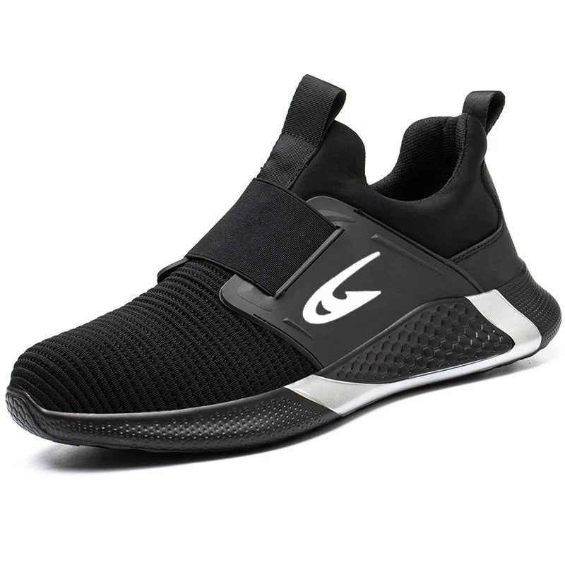 Steel Toe Men's Work Shoes Slip Resistant Lightweight Sole Tough Comfortable Shoes Man Safety Shoes Fashions Outdoor Sneaker