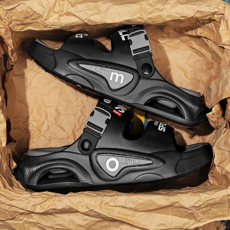 Summer Men's Outdoor Sandals Slippers Beach Comfortable Slides Soft Clogs Men Casual Shoes Garden Shoes Men Women Beach Sandals