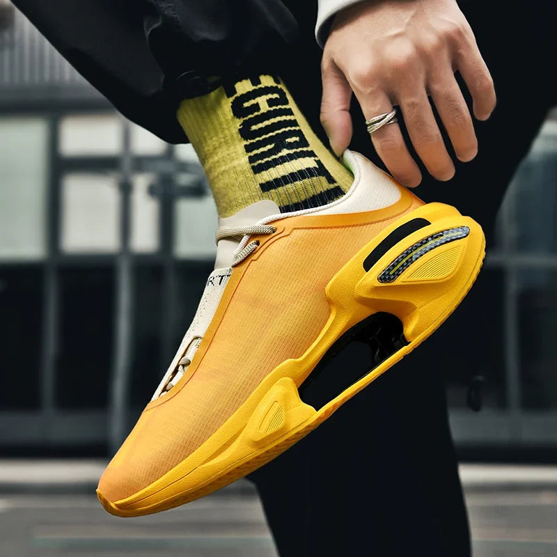 New Men's Running Shoes Breathable Soft Flat Outdoor Sports Cushioning Running Shoes Mesh Comfortable Casual Sneakers for Men