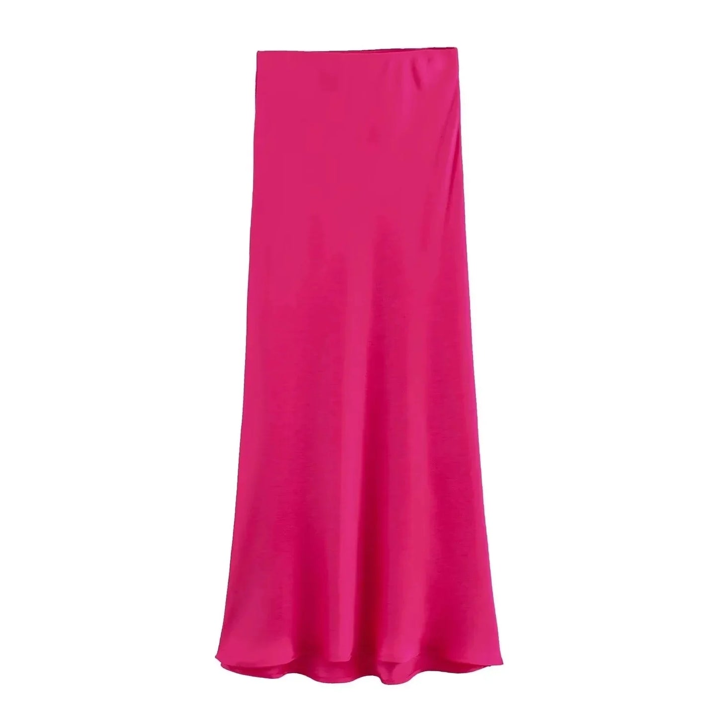 SAW Fast Selling Women's Clothing French Style Long Skirt High Waist Satin-Like Silk Sensation Independent Station Skirt