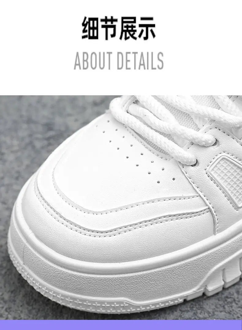 2025 Men's Thick Sole Increase New Breathable Student Casual Sports Shoes Non-slip Walking Walking Shoes Men's Vulcanized Shoes