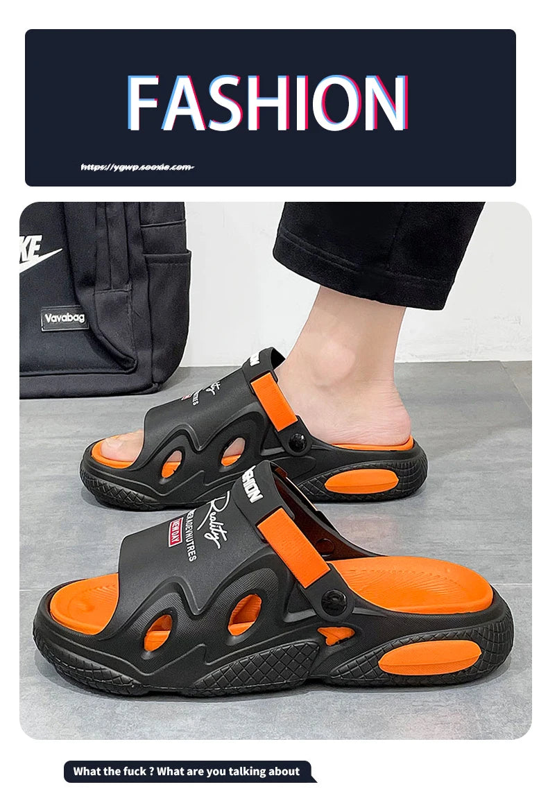 Sandals Beach Shoes Men's Slippers Soft and Comfortable Thick Bottom Wear-resistant Indoor and Outdoor Bathroom Unisex Fashion