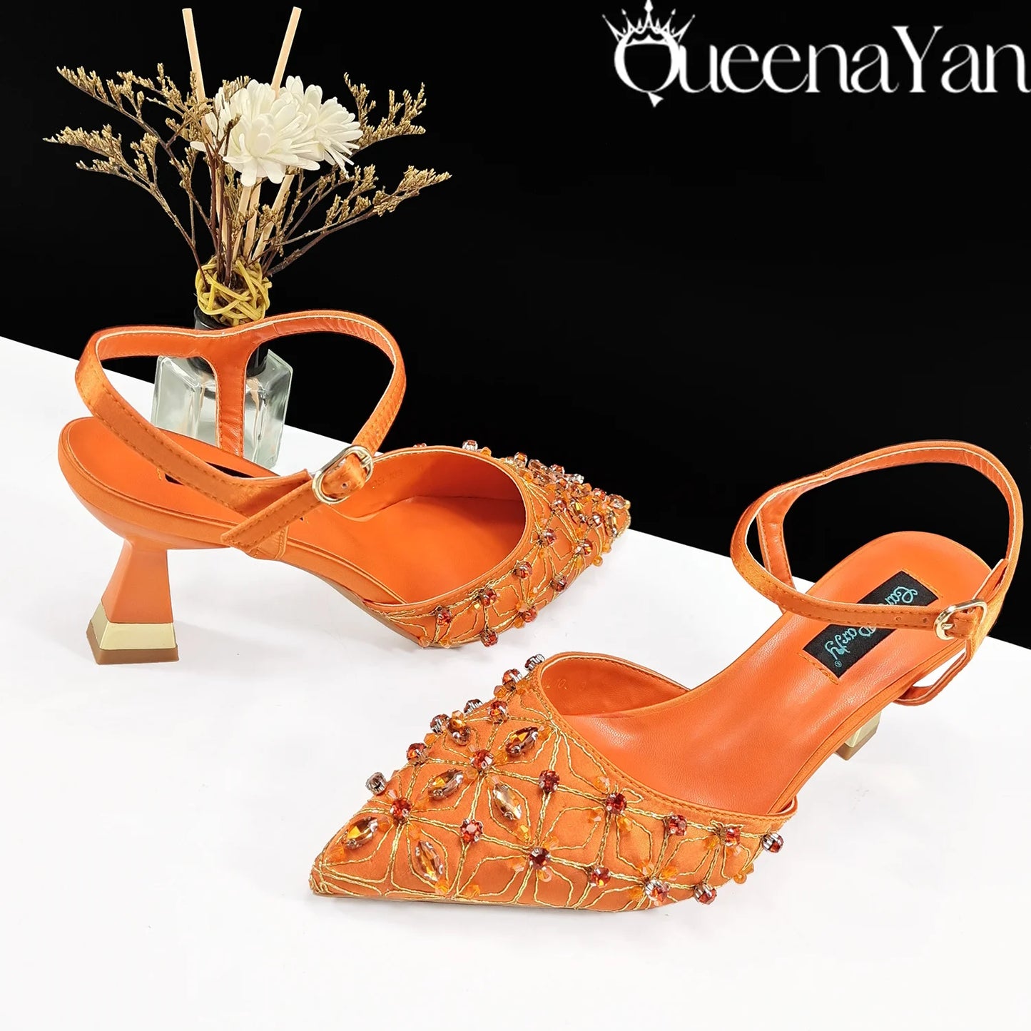 Festive Elegance:Spot Goods High Quality Women's Pumps Fashion Design For Nigeria Wedding Party Ladies Shoes