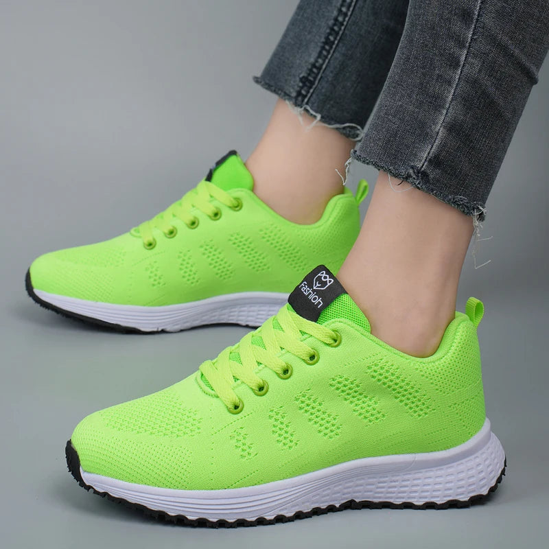 Women's Casual Flats Air Mesh Breathable Trainers Ladies Shoes Female Sneakers Women Basket Tenis Feminino