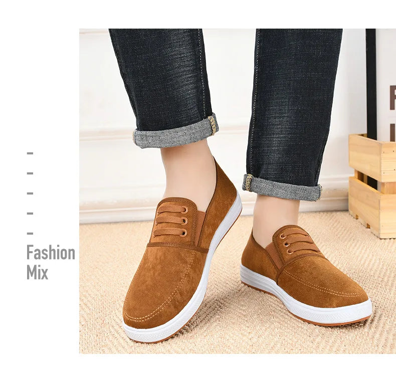 Spring new men canvas shoes with soft soles and soft surfaces are soft, comfortable, non-slip and wear-resistant and fashionable