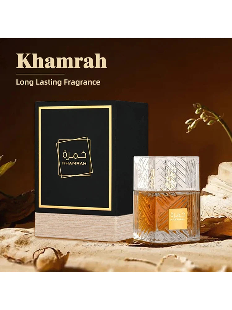 Lattafa Khamrah 香水淡香水噴霧原始阿拉伯香水芳香辛辣香水女士男士晚裝