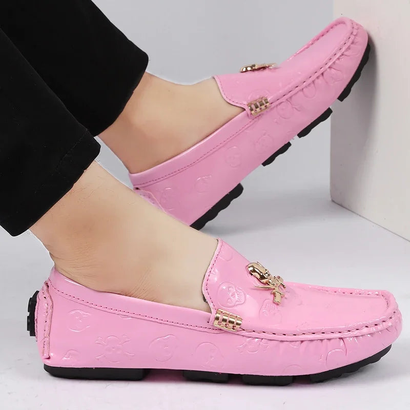 YRZL White Loafers Men Casual Shoes Handmade Lazy Shoes Men Loafers Moccasins Size 48 Breathable Slip on Driving Loafers for Men