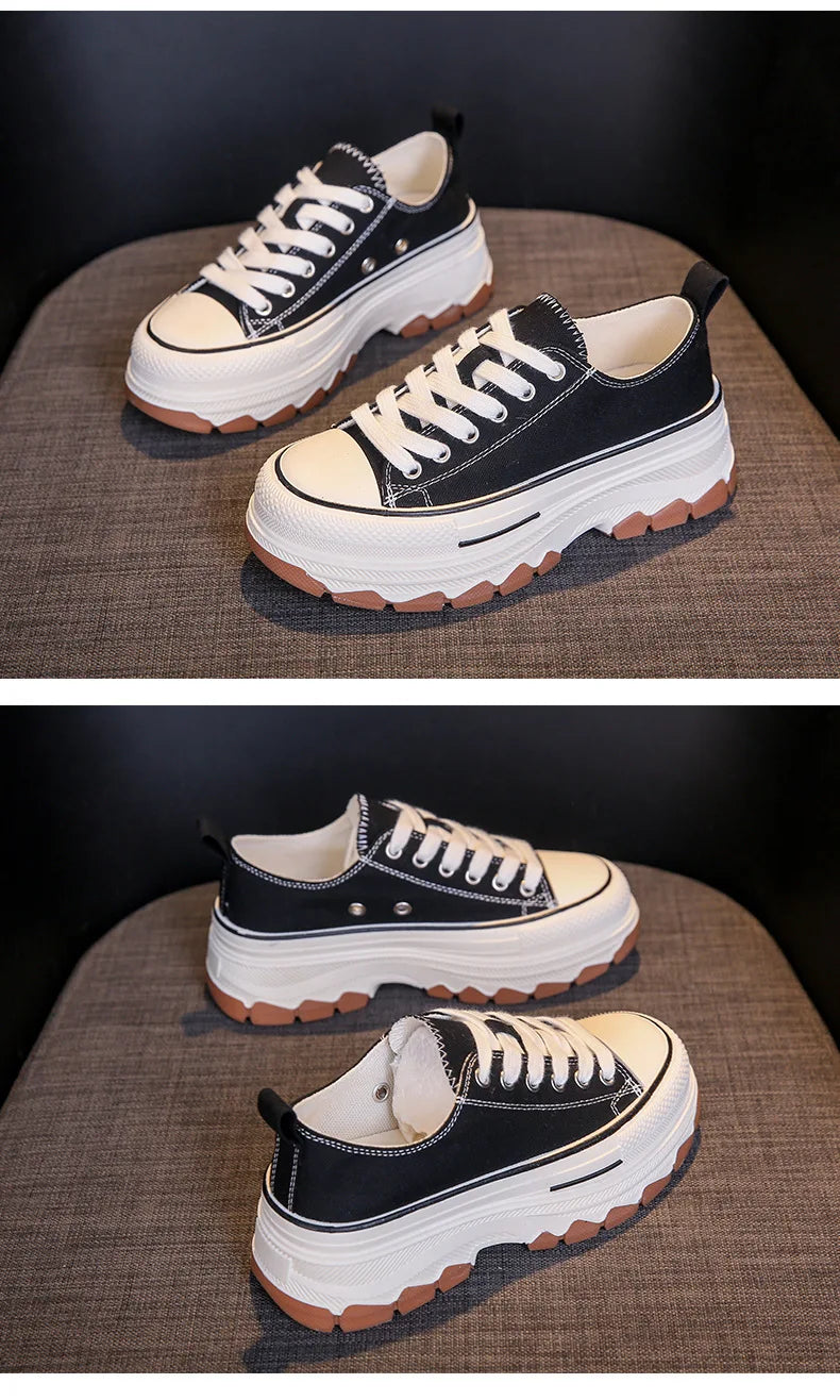 Canvas Womens Shoes High Platform Sneakers for Women 2023 New Breathable Woman Tennis Shoes Casual Women's Tennis Scarpe Donna