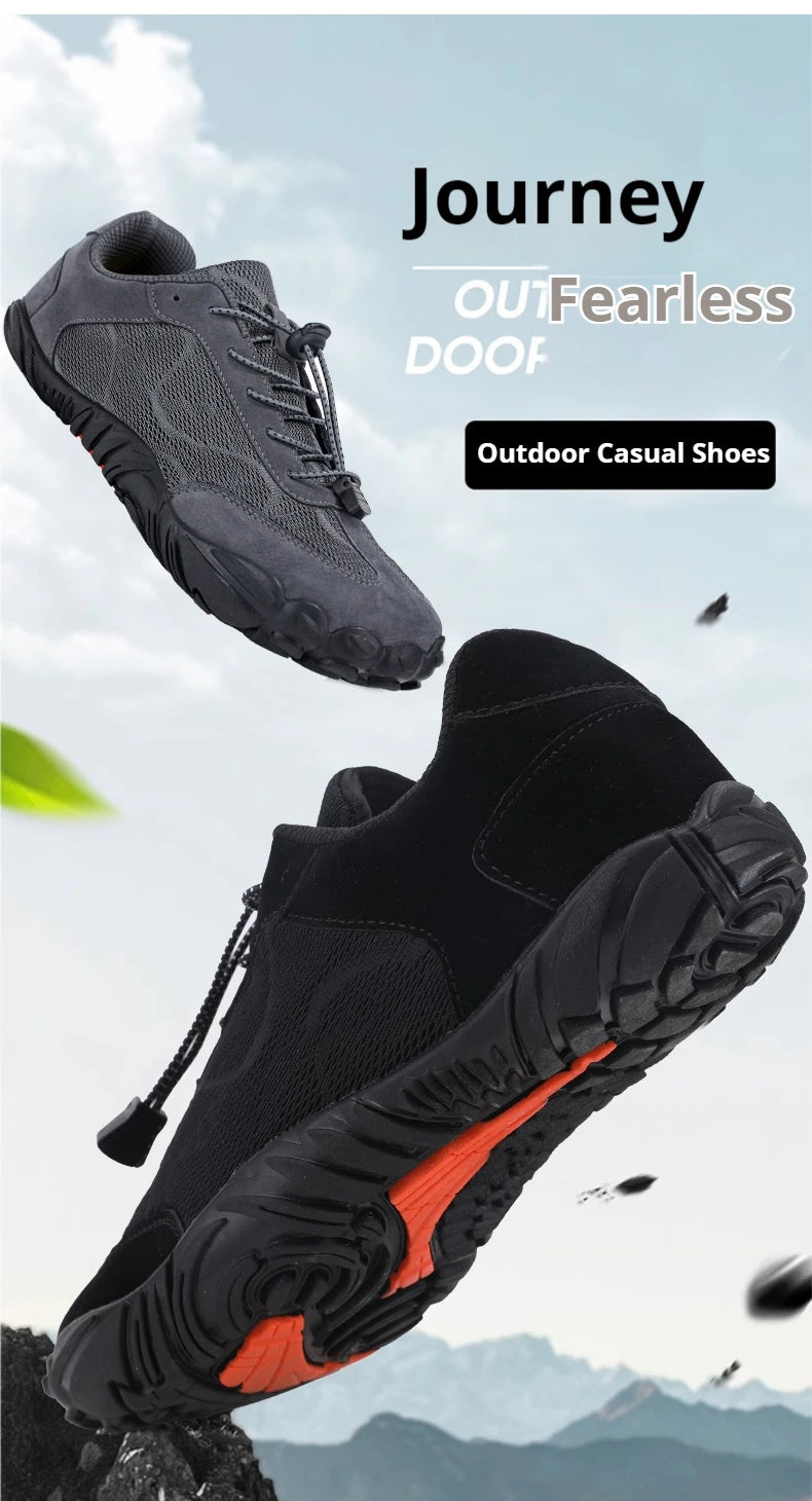 Wide Fit Sneakers for Men and Women Zero Drop Barefoot Shoes with Elastic Band for Beach Hiking and Daily Wear