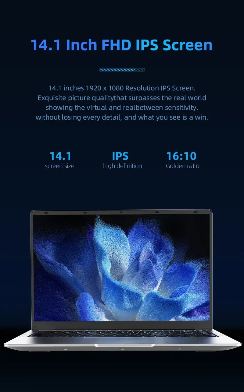 14.1 吋便攜式 Windows 11 遊戲筆記型電腦英特爾酷睿 i9-8950HK 筆記型電腦 16GB RAM 1TB SSD 辦公室學習筆記型電腦