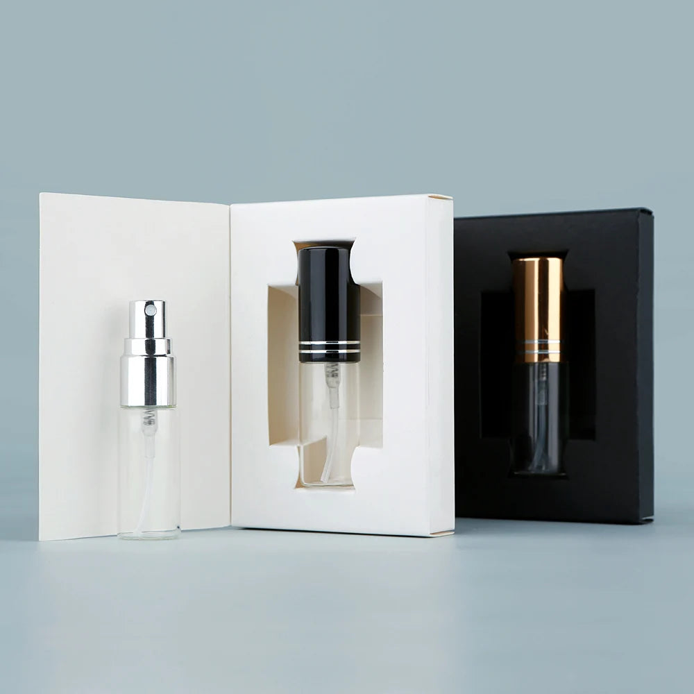 50個5毫升10毫升香水噴霧瓶帶包裝可再填充噴頭香水瓶鋁製迷你噴霧瓶