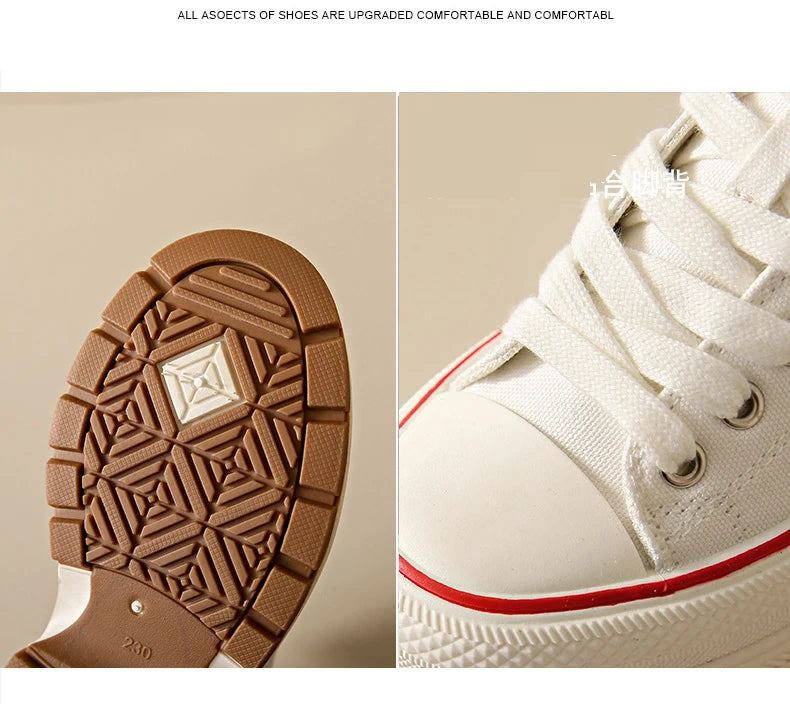 Canvas Womens Shoes High Platform Sneakers for Women 2023 New Breathable Woman Tennis Shoes Casual Women's Tennis Scarpe Donna