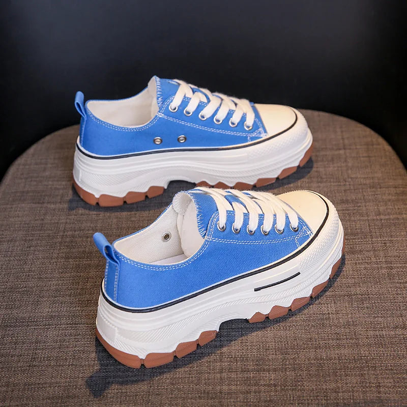 Canvas Womens Shoes High Platform Sneakers for Women 2023 New Breathable Woman Tennis Shoes Casual Women's Tennis Scarpe Donna
