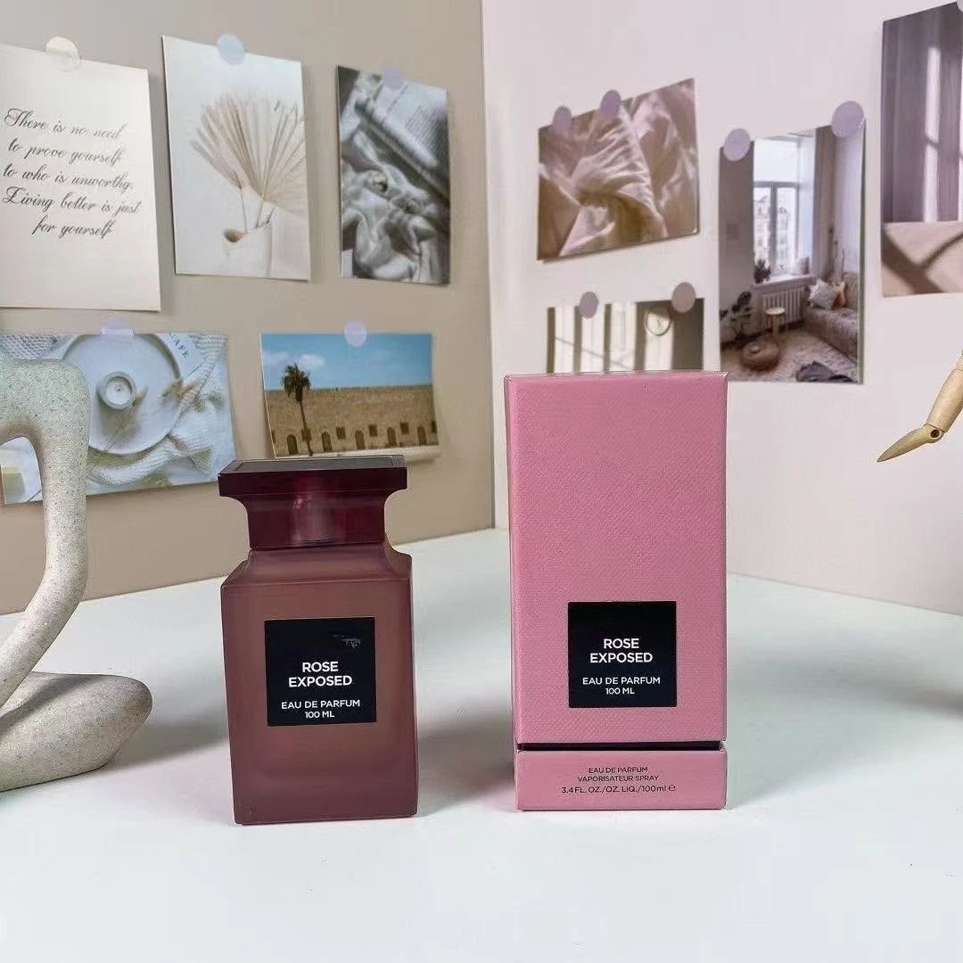 100ml品牌香水男士女士高品質中性持久古龍水噴霧女士經典玫瑰系列香水