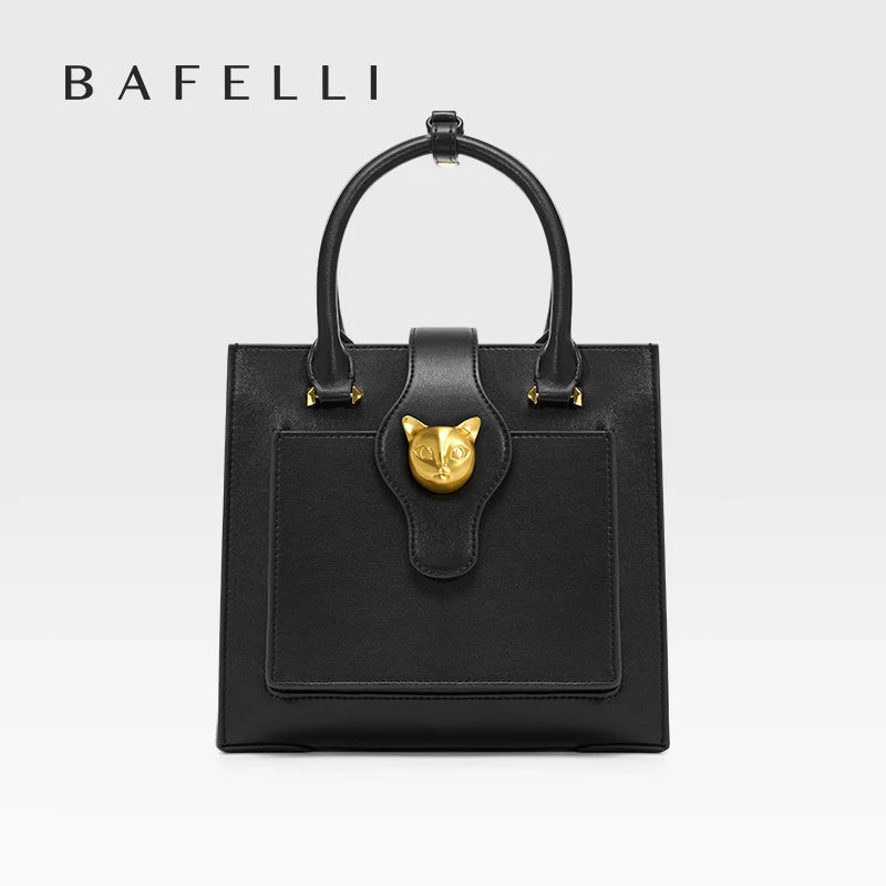 BAFELLI WOMEN'S BAGS NEW 2025 CELEBRITY FASHION CAT HANDBAG CROSSBODY SHOULDER FEMALE LEATHER DESIGNER STYLISH LUXURY PURSE