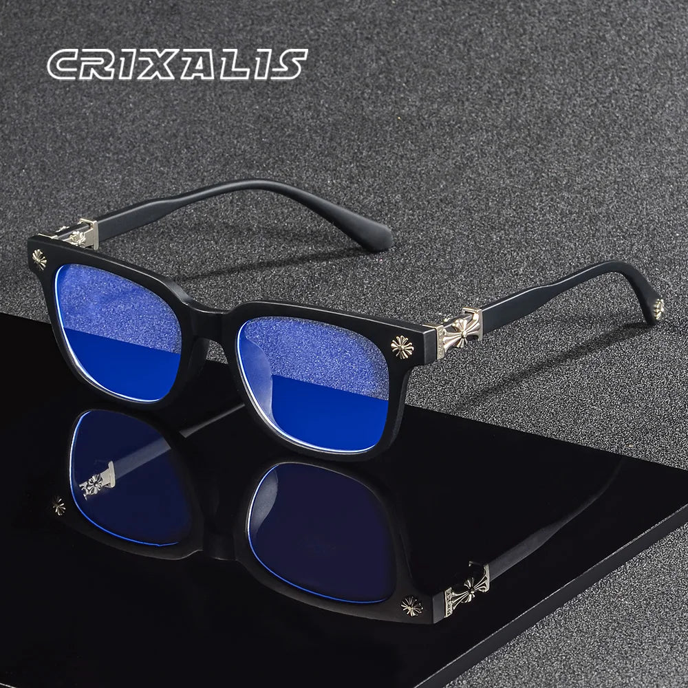 CRIXALIS Classic Square Anti Blue Light Glasses Reading Books Glasses Women And Men Prescription Glasses Computer Eyeglasses