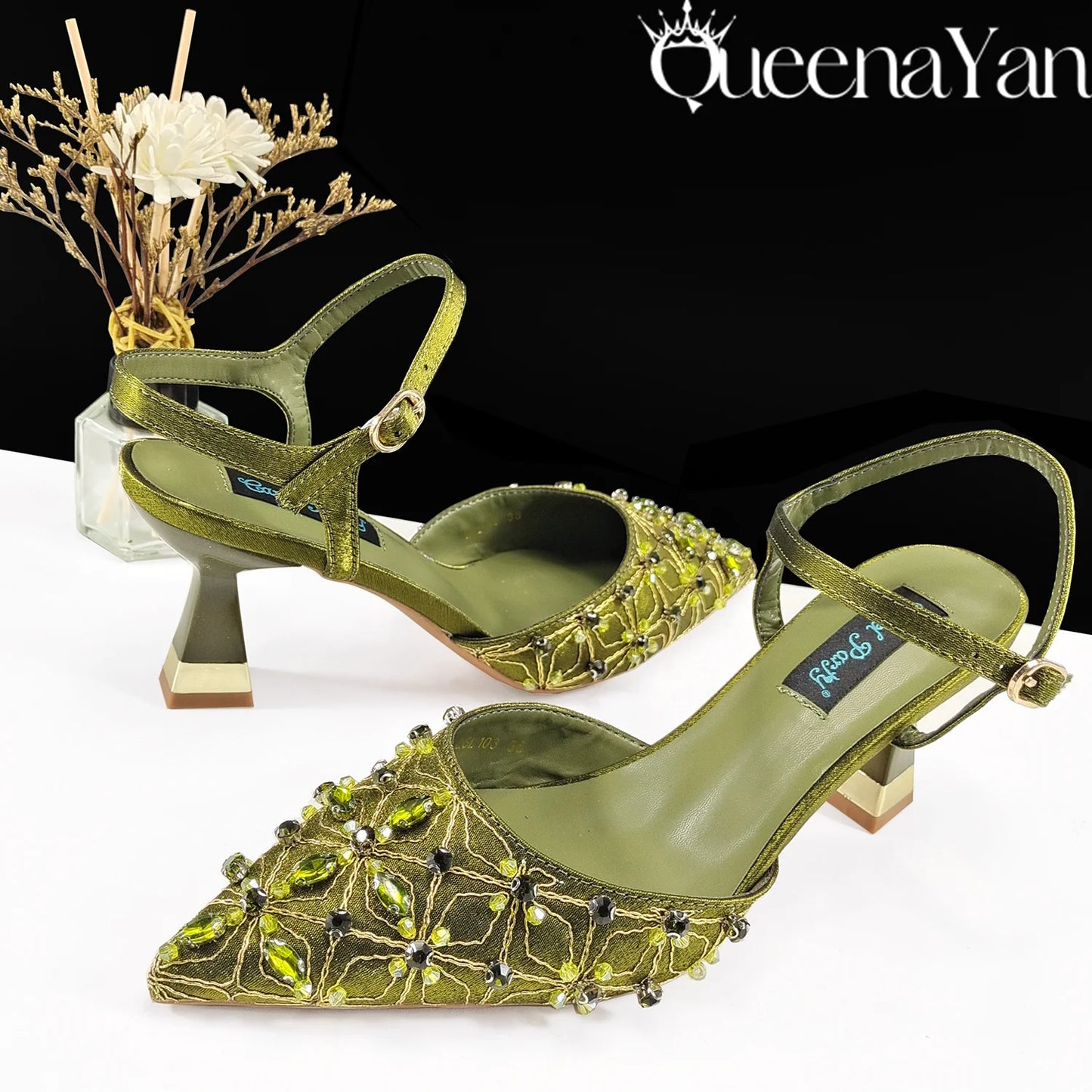 Festive Elegance:Spot Goods High Quality Women's Pumps Fashion Design For Nigeria Wedding Party Ladies Shoes