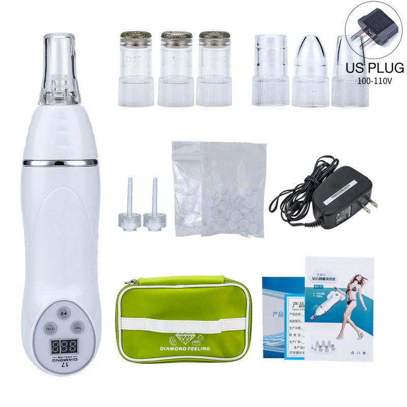 Home Use Blackhead Acne Removal Beauty Device Microdermabrasion Diamond Peeling Vacuum Machine Facial Skin Care Scar Faded Set