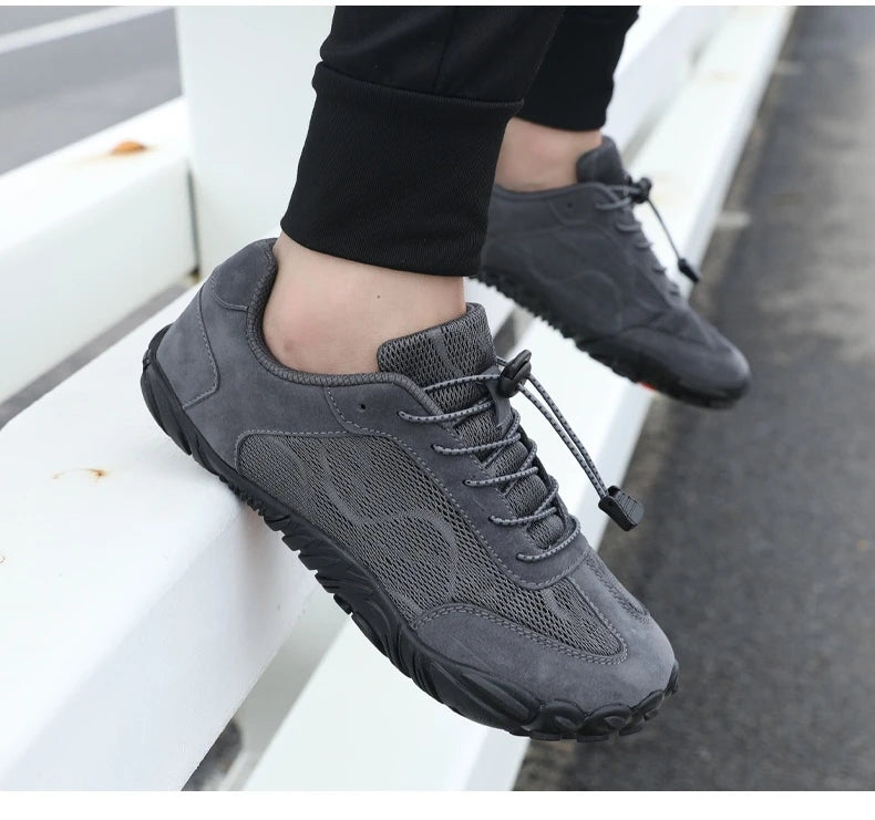 Wide Fit Sneakers for Men and Women Zero Drop Barefoot Shoes with Elastic Band for Beach Hiking and Daily Wear