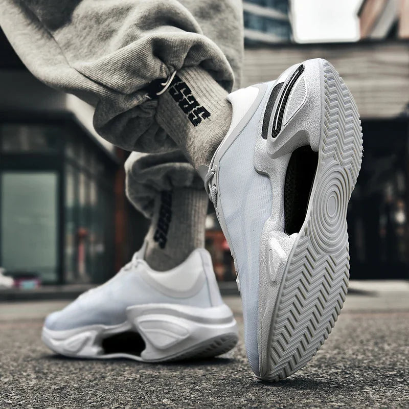 New Men's Running Shoes Breathable Soft Flat Outdoor Sports Cushioning Running Shoes Mesh Comfortable Casual Sneakers for Men