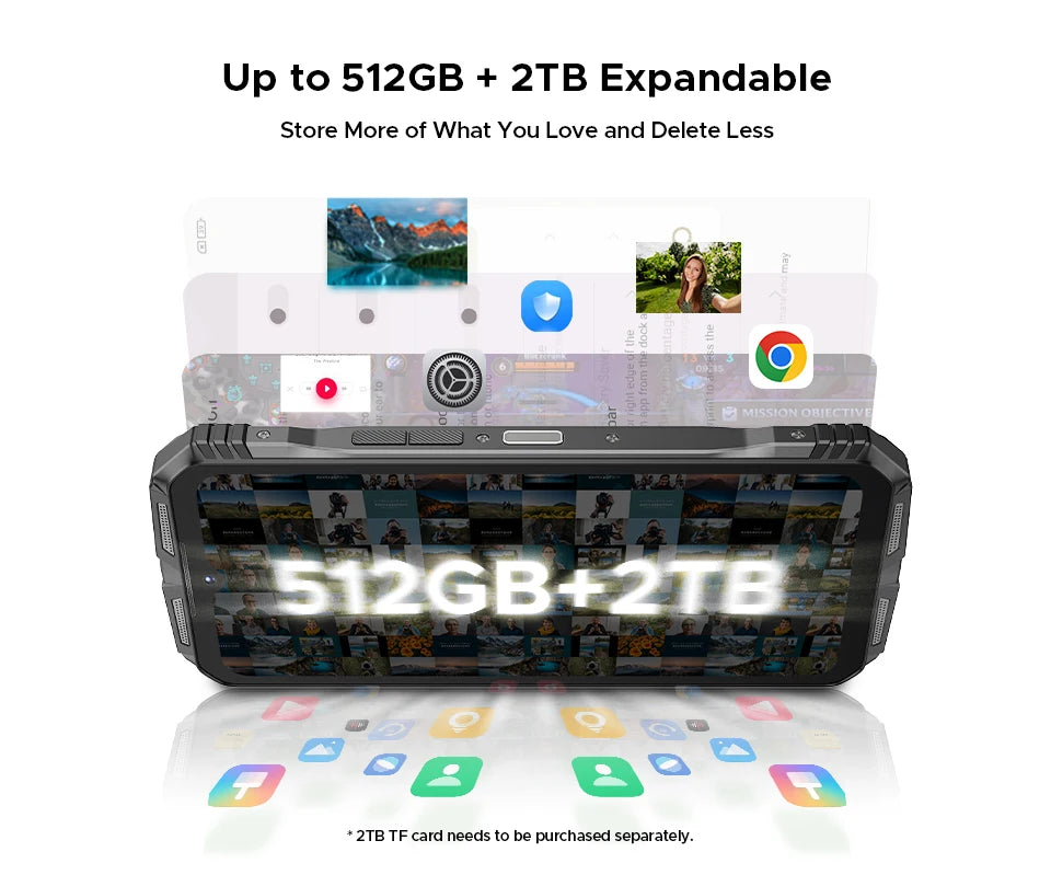 DOOGEE S118 Pro 5G Rugged Phone dimension 7050 6.6 ''FHD 120Hz 8GB RAM 512GB ROM 10800mAh Battery Cell Phone NFC Mobilephones