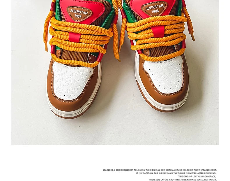 2024 Fashion Men's Casual Sneakers Platform Shoes Size 46 Comfortable Chunky Designer Skateboard Shoes for Men zapatillas hombre