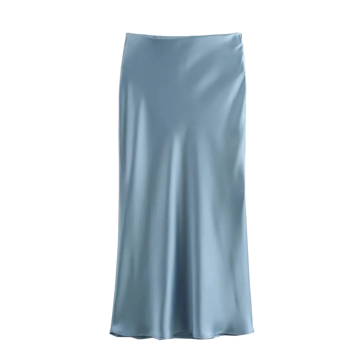 SAW Fast Selling Women's Clothing French Style Long Skirt High Waist Satin-Like Silk Sensation Independent Station Skirt