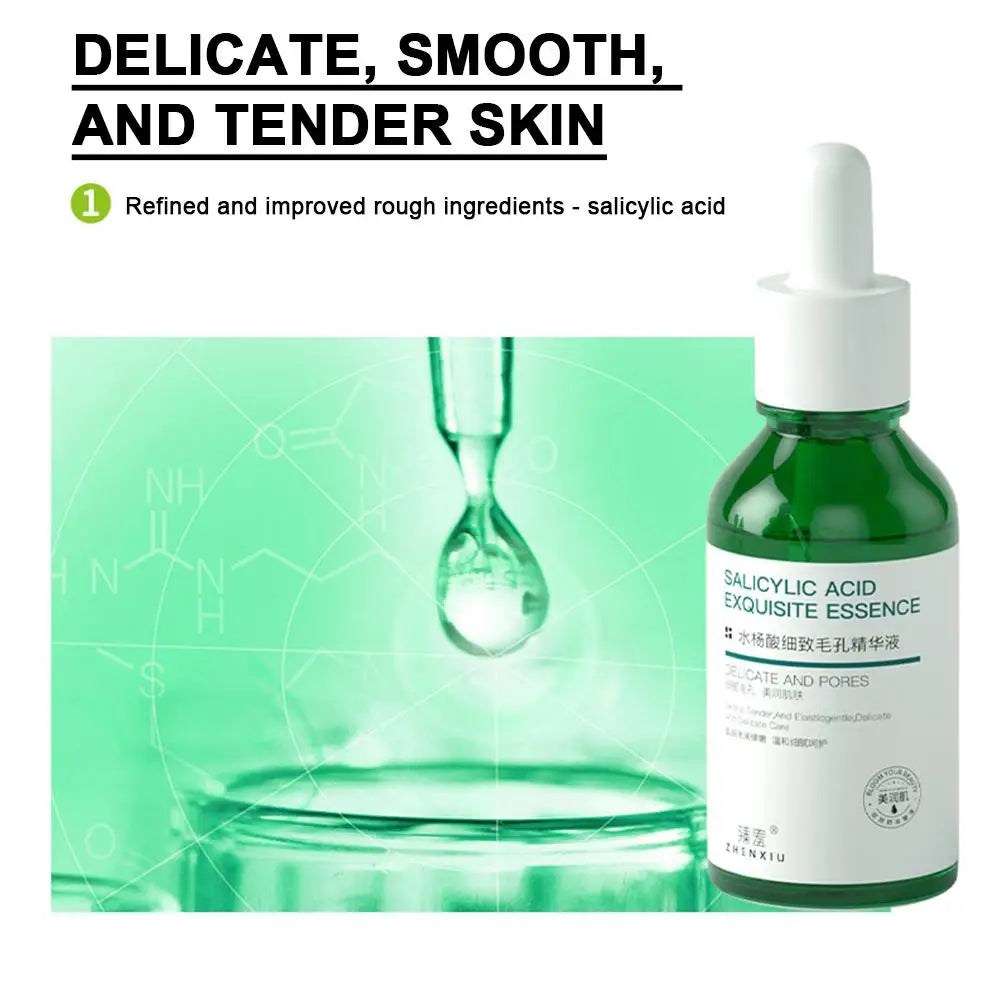 Salicylic Acid Pore Shrinking Essence Anti-acne Exfoliating Blackhead Remover Face Spot Removal Essence Beauty Health Skin Care