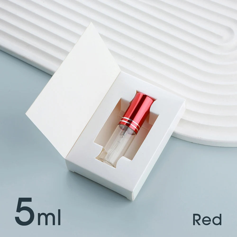 50個5毫升10毫升香水噴霧瓶帶包裝可再填充噴頭香水瓶鋁製迷你噴霧瓶