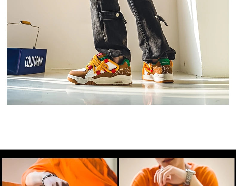 2024 Fashion Men's Casual Sneakers Platform Shoes Size 46 Comfortable Chunky Designer Skateboard Shoes for Men zapatillas hombre