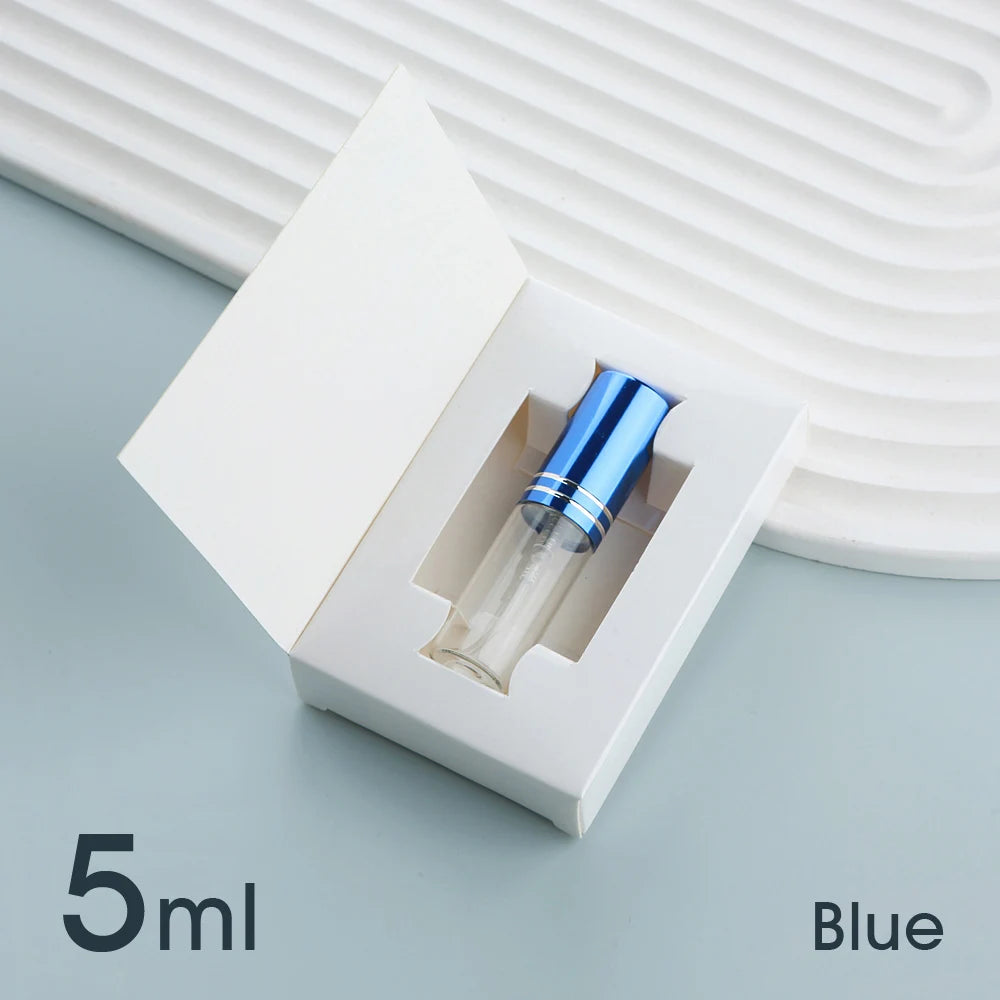 50個5毫升10毫升香水噴霧瓶帶包裝可再填充噴頭香水瓶鋁製迷你噴霧瓶