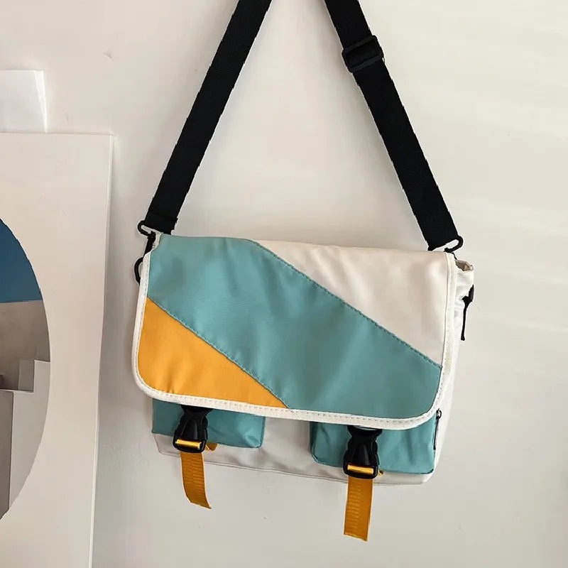 Waterproof Nylon Messenger Bags for Women Canvas Handbags Shoulder Crossbody Bag Large Capacity Casual Students School Bags