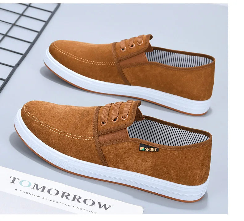 Spring new men canvas shoes with soft soles and soft surfaces are soft, comfortable, non-slip and wear-resistant and fashionable