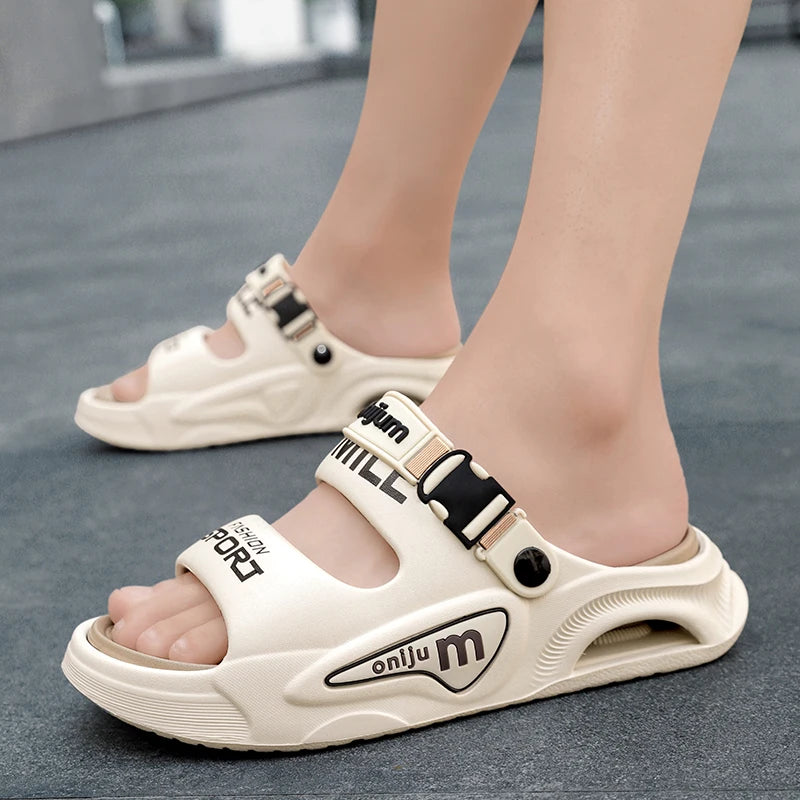 Summer Men's Outdoor Sandals Slippers Beach Comfortable Slides Soft Clogs Men Casual Shoes Garden Shoes Men Women Beach Sandals