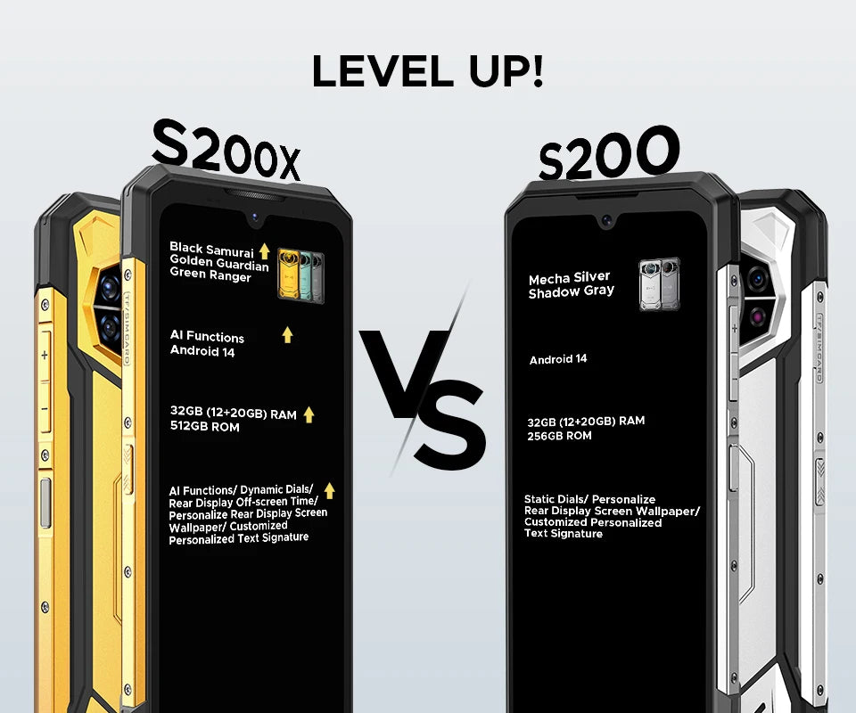 Doogee S200 X 5g Rugged Phone 12+512Gb Smartphone 6.72” Fhd+120Hz Ips Screen Dimensity 7050 10100Mah Battery Ai Mobilephones