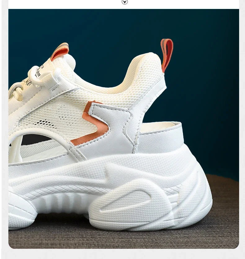 Women Sandals Summer New Lady Platform Chunky Comfortable Mesh Open Toe Casual Sports Sandals Ladies Shoes 2024
