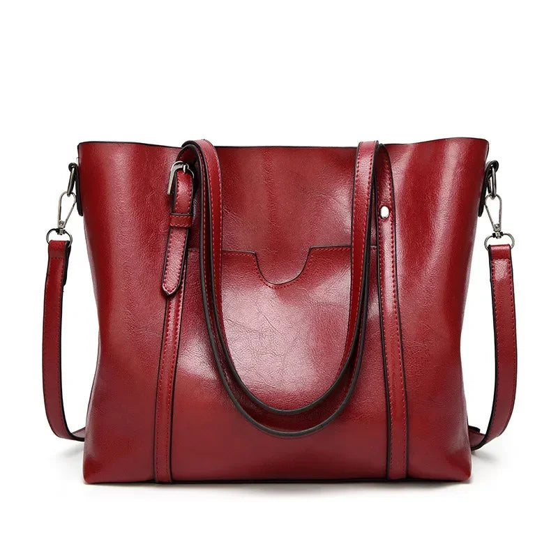 Shoulder Bags for Women Oil Wax Leather Handbag Tote Crossbody Bag Vintage Satchels Women Bags Designer Handbag High Quality