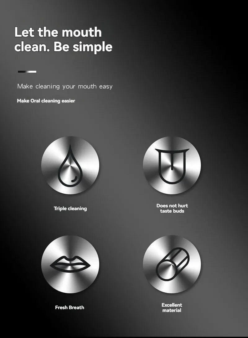 1pc Stainless Steel Tongue Scraper Tongue Coating Cleaner TongueCoating Brush Cleaning Tongue Coating Removing Bad Breath OralCa