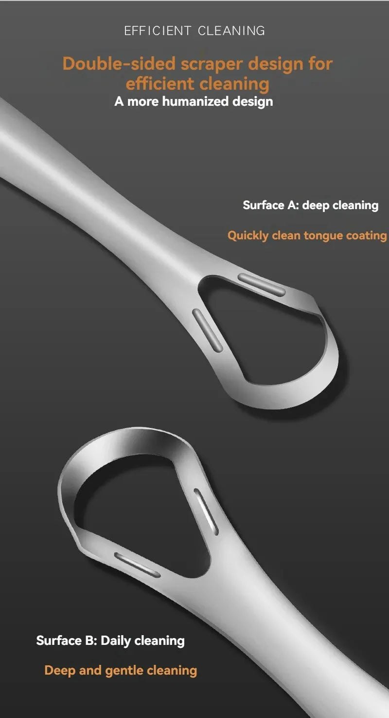 1pc Stainless Steel Tongue Scraper Tongue Coating Cleaner TongueCoating Brush Cleaning Tongue Coating Removing Bad Breath OralCa