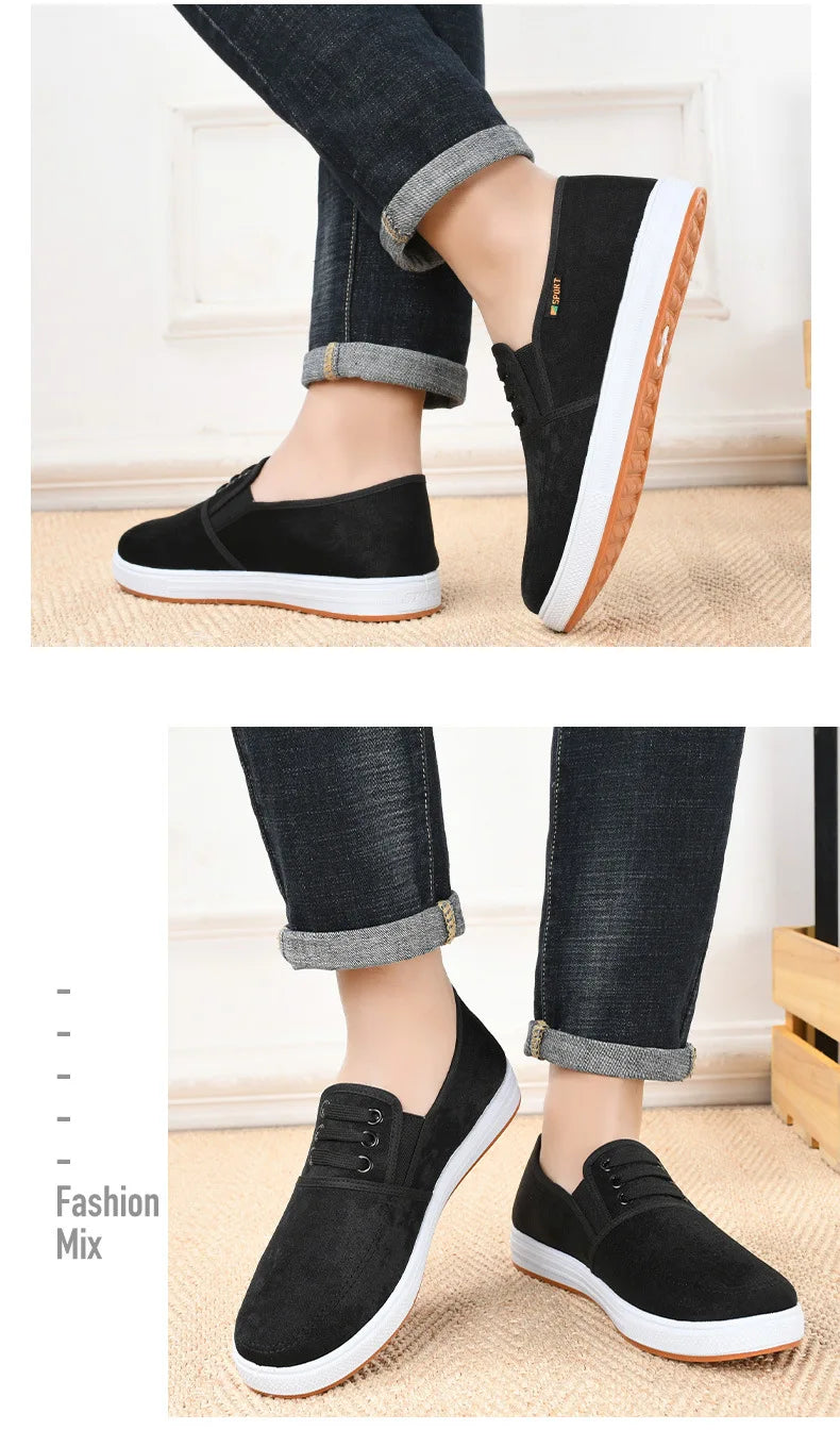 Spring new men canvas shoes with soft soles and soft surfaces are soft, comfortable, non-slip and wear-resistant and fashionable